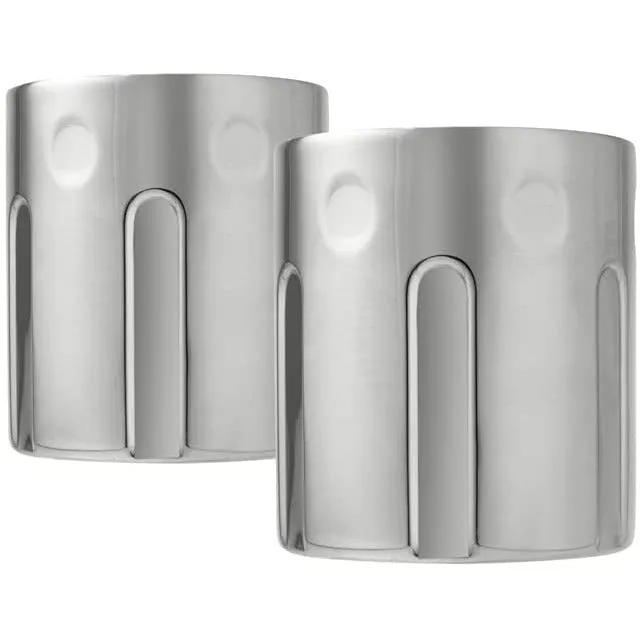 2 Metal Ice Cups & Bullet Chillers by The Wine Savant - Whiskey Stones Bullets Stainless Steel with Revolver Case, 1.75in Bullet Chillers Set of 6, Whiskey Gift Sets, Military Gifts, Veteran Gifts by The Wine Savant