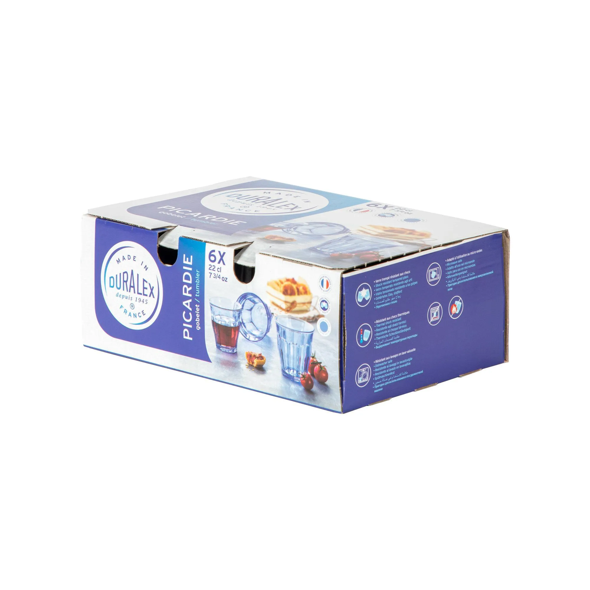 200ml Picardie Tumbler Glasses - Pack of Six - By Duralex