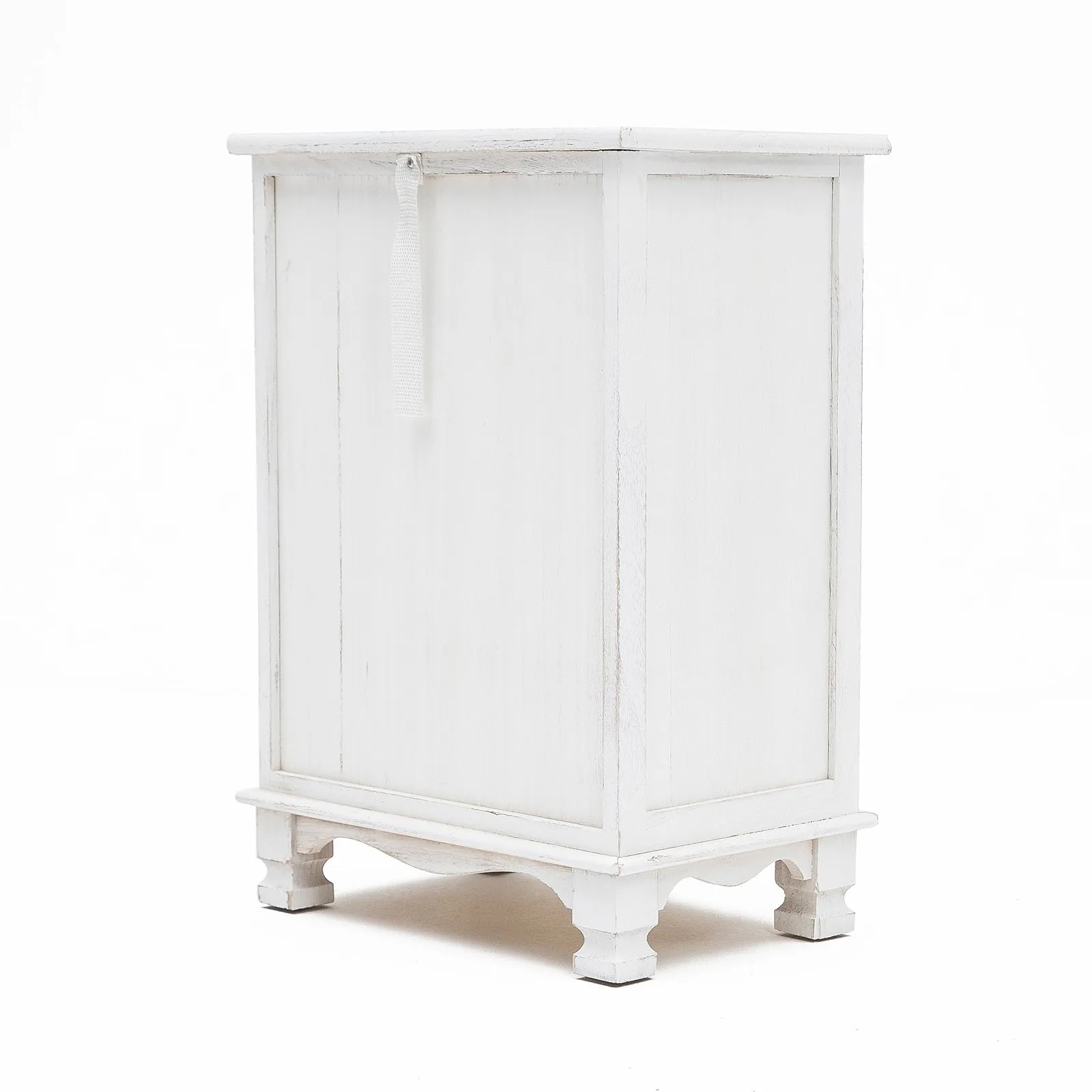 2X Bedside Table 3 Drawer Vintage Side Table Storage Cabinet Bedroom CLARA WHITE