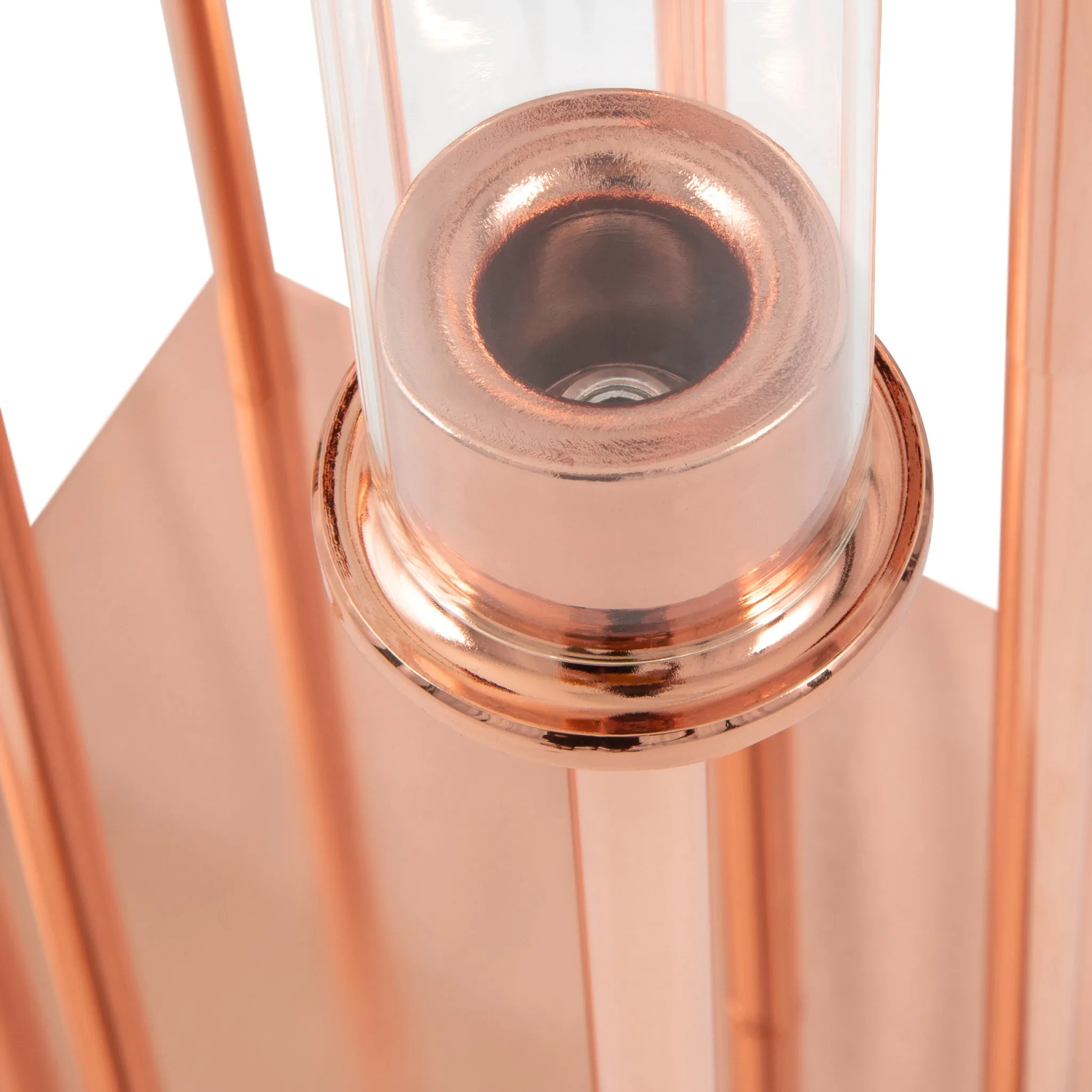 48" Tall 10 Arm Candle Holder Candelabra Centerpiece - Rose Gold