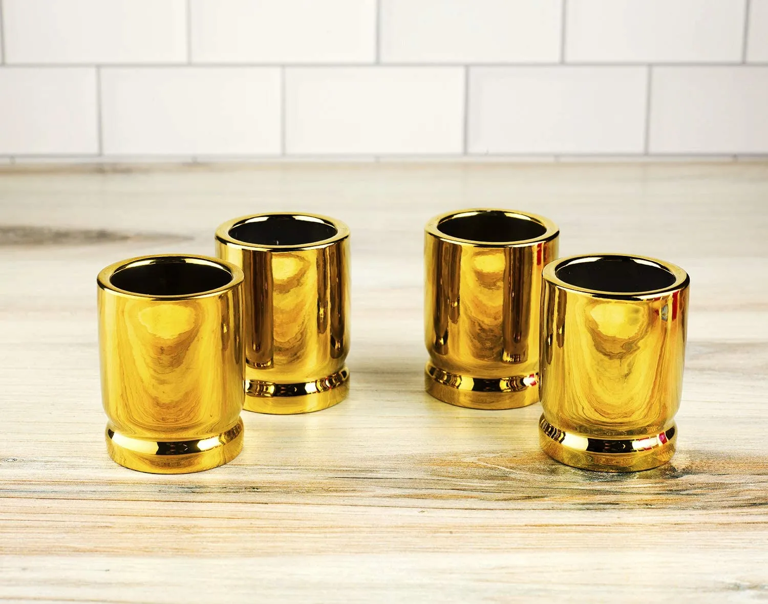 50 Caliber Shot Glasses Set - Set of 4 - Each holds 2 Ounces - Tactical Bullet Casings Shot Glasses by The Wine Savant by The Wine Savant