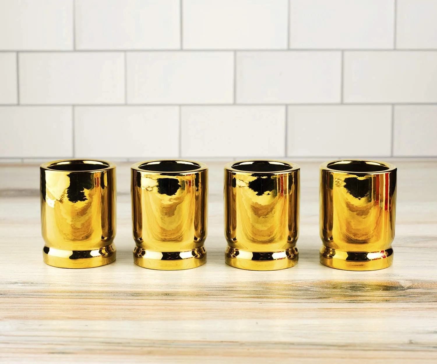 50 Caliber Shot Glasses Set - Set of 4 - Each holds 2 Ounces - Tactical Bullet Casings Shot Glasses by The Wine Savant by The Wine Savant