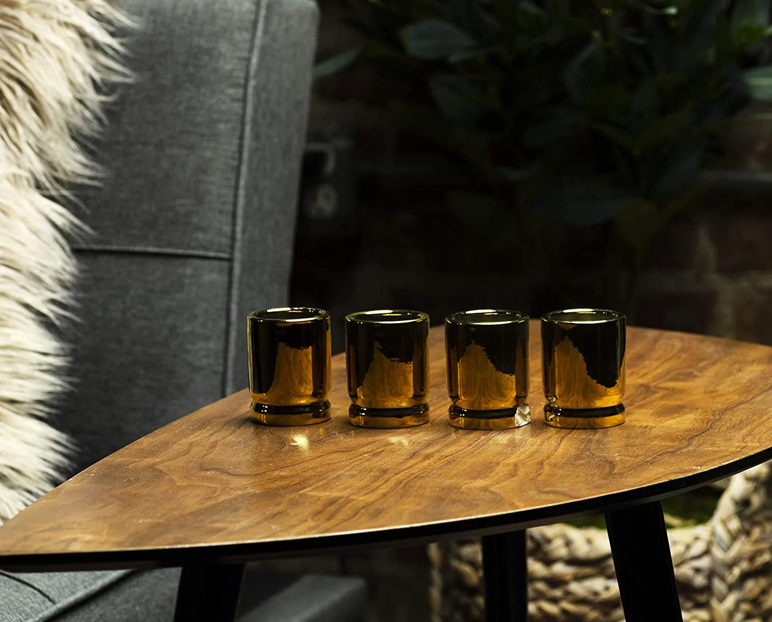50 Caliber Shot Glasses Set - Set of 4 - Each holds 2 Ounces - Tactical Bullet Casings Shot Glasses by The Wine Savant by The Wine Savant