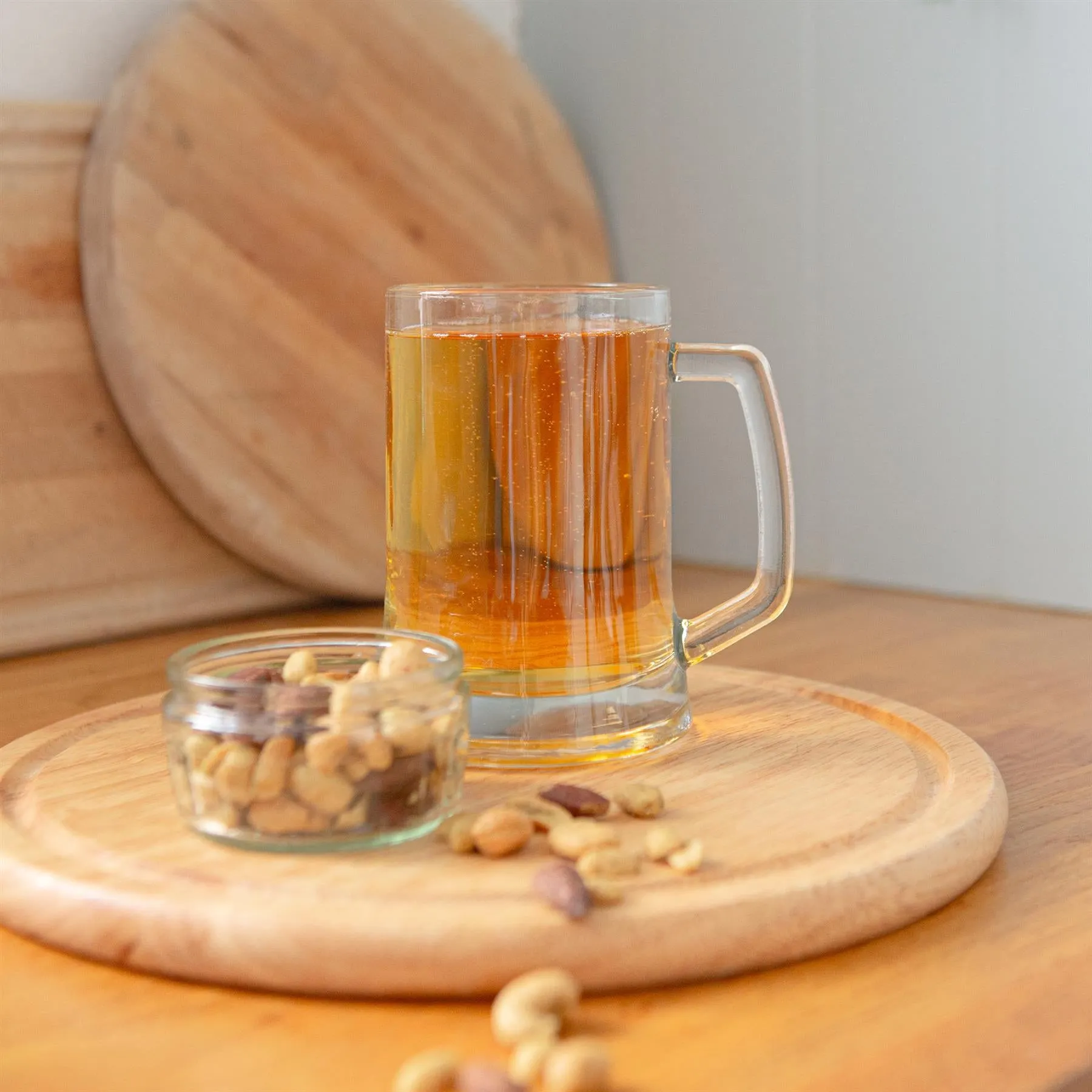 500ml Glass Beer Mugs - Pack of Two - By Rink Drink