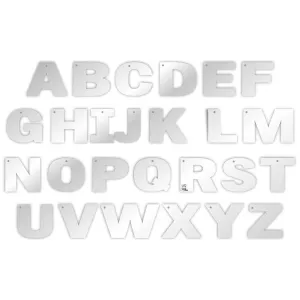 Acrylic Blank Clear Alphabet Letters #1 (50-100mm) ~3mm