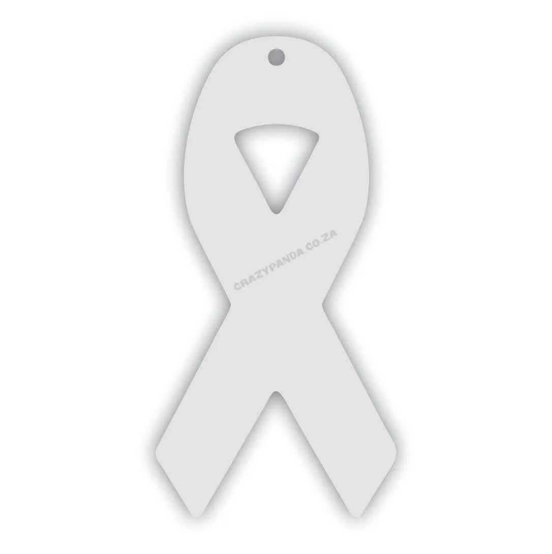 Acrylic Blank Clear Awareness Ribbon (Sizes & Colours)~3mm