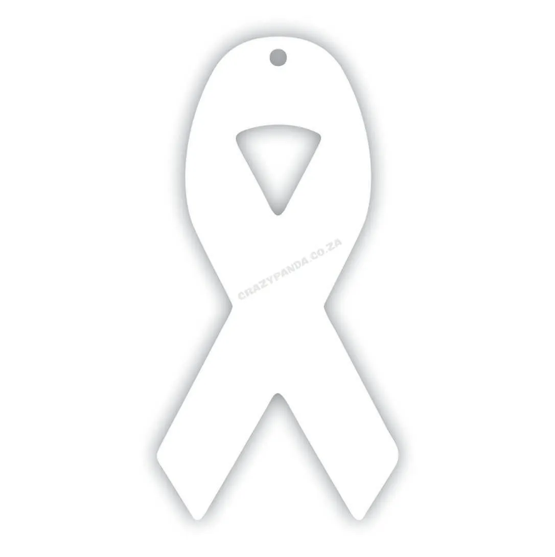Acrylic Blank Clear Awareness Ribbon (Sizes & Colours)~3mm
