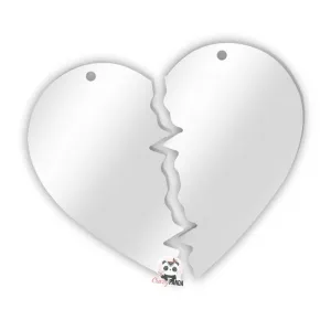 Acrylic Blank Clear Heart Beat 60x52x3mm