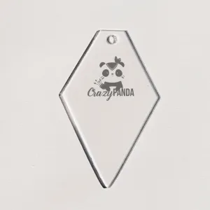 Acrylic Blank Clear Pendulum 65x40 ~ 1.5mm