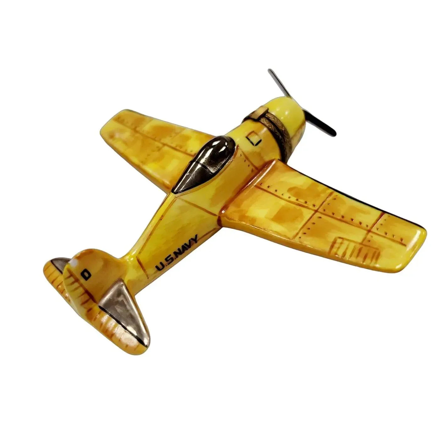 Airplane Usa Navy Bomber Yellow 5 inch Wing
