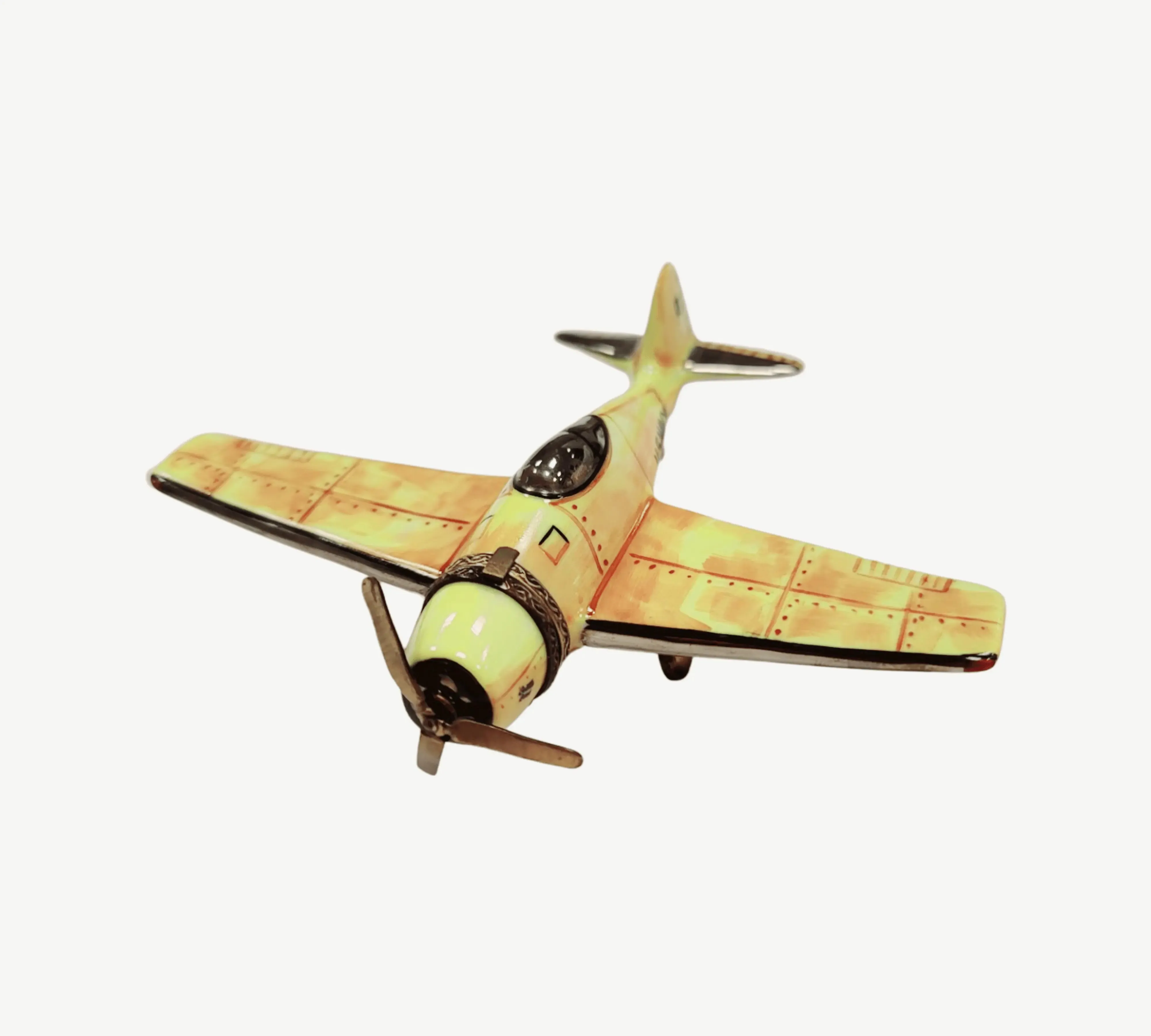 Airplane Usa Navy Bomber Yellow 5 inch Wing