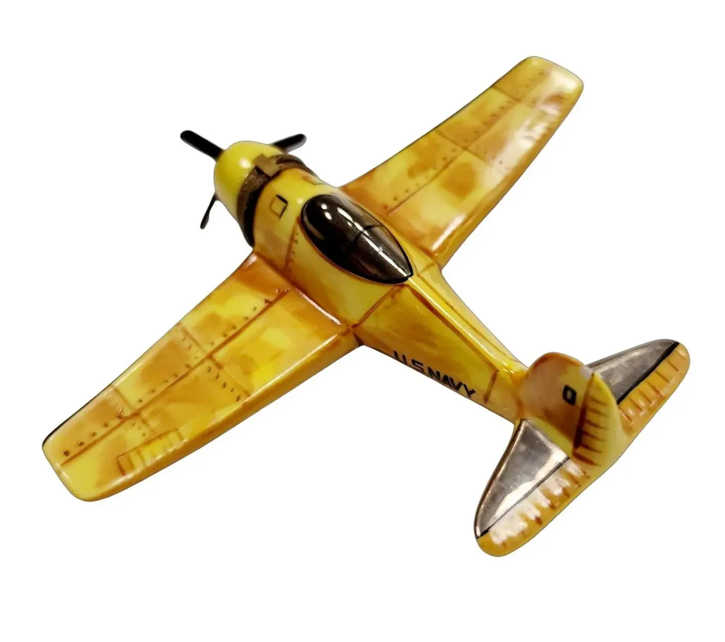 Airplane Usa Navy Bomber Yellow 5 inch Wing