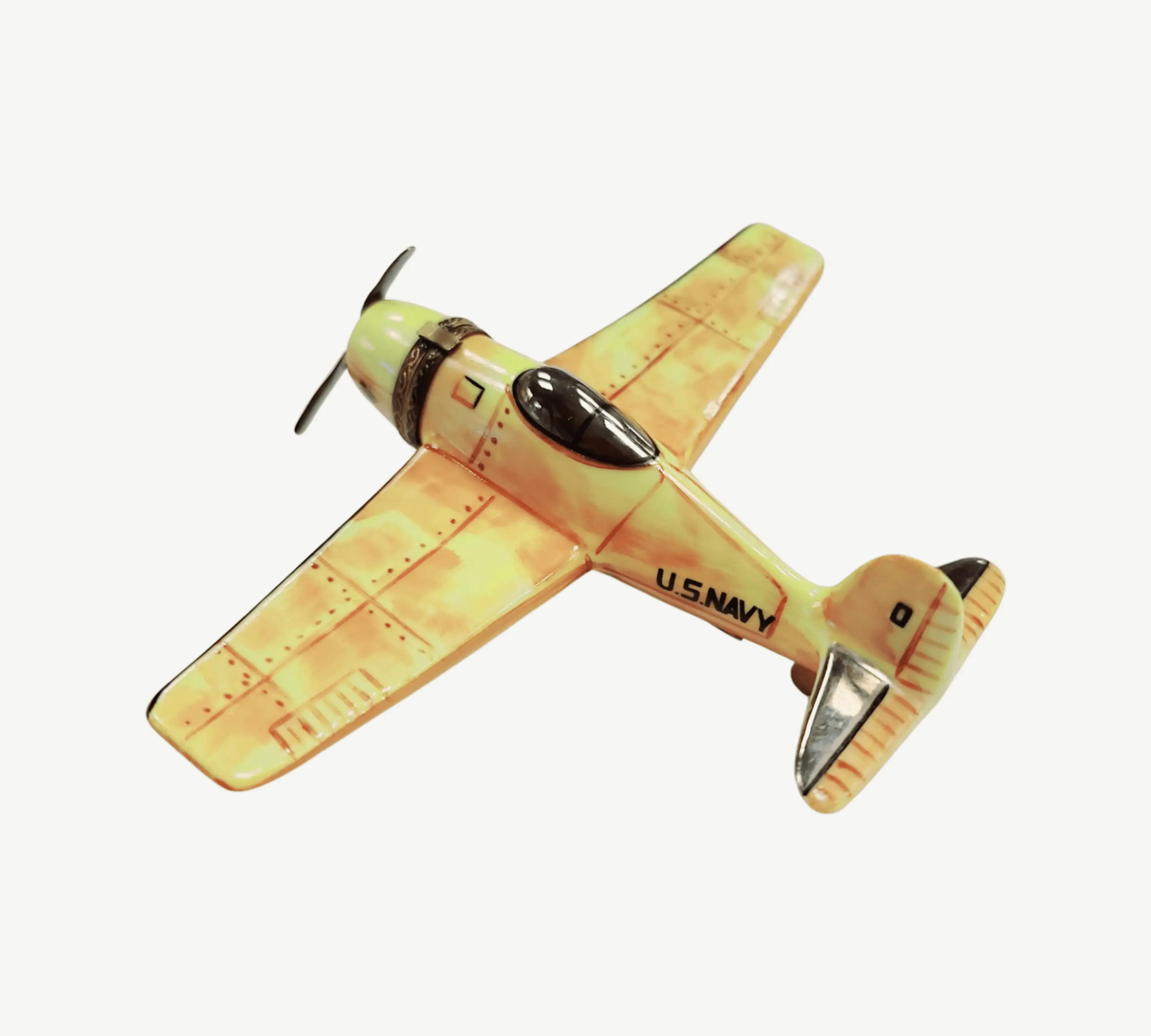 Airplane Usa Navy Bomber Yellow 5 inch Wing