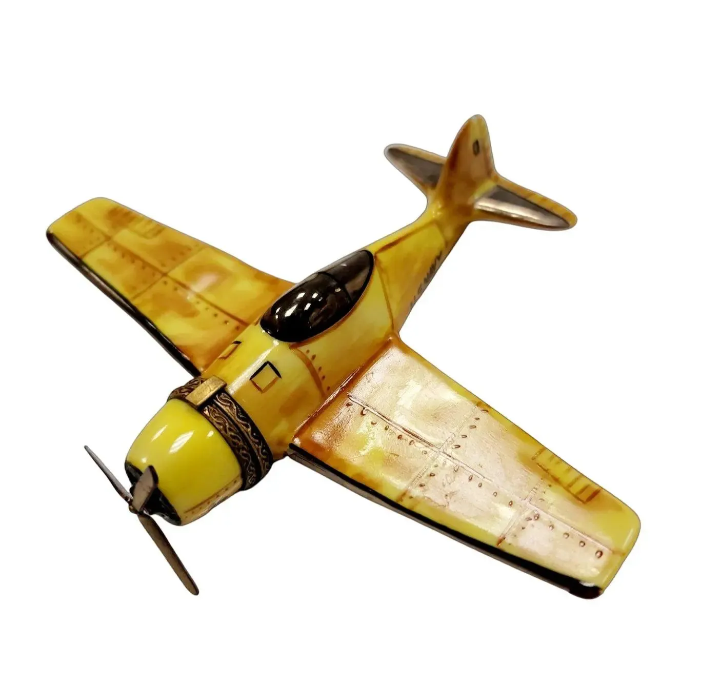 Airplane Usa Navy Bomber Yellow 5 inch Wing