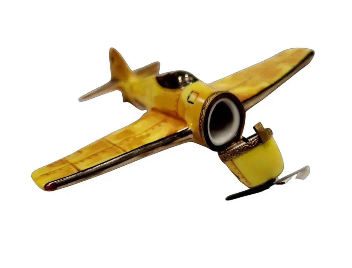 Airplane Usa Navy Bomber Yellow 5 inch Wing