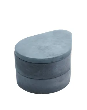 Alabaster Teardrop Double Box-Swivel-Blue