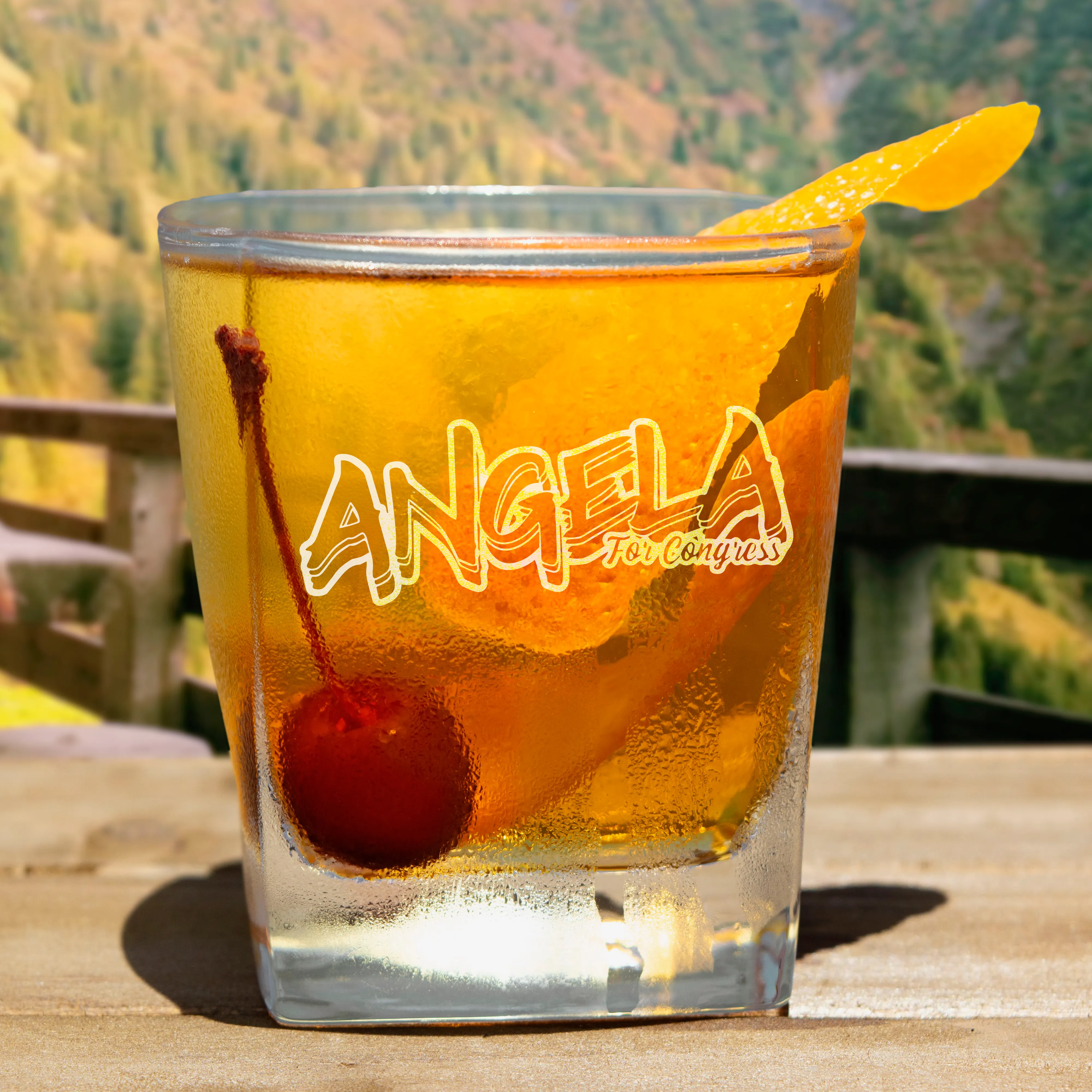 Angela Pence for Congress Whiskey Glass