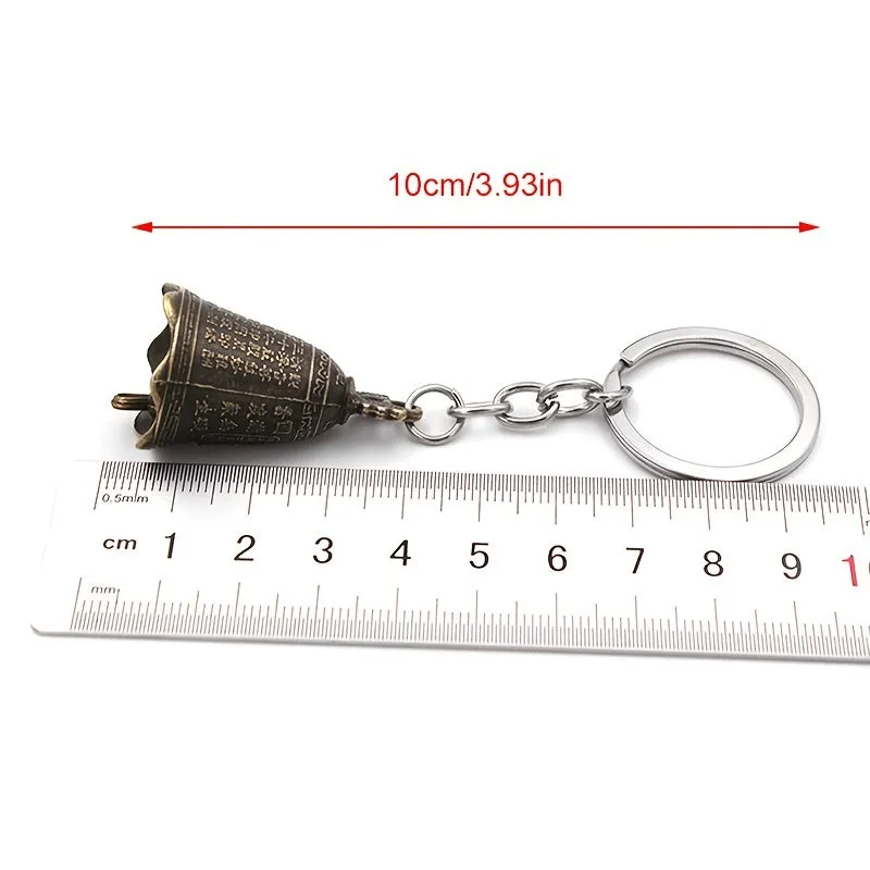 Antique Buddha Bell Keychain Feng Shui Charm Gift Set