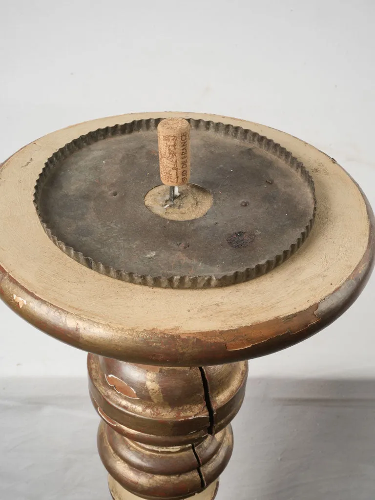 Antique Italian Gilt and Painted Wood Torchère  Floor Candlestick - 45¾"