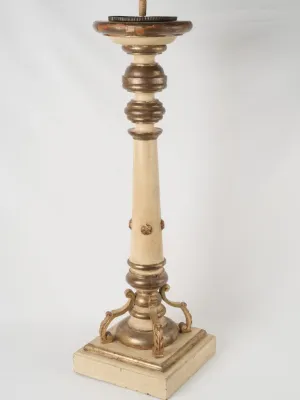 Antique Italian Gilt and Painted Wood Torchère  Floor Candlestick - 45¾"