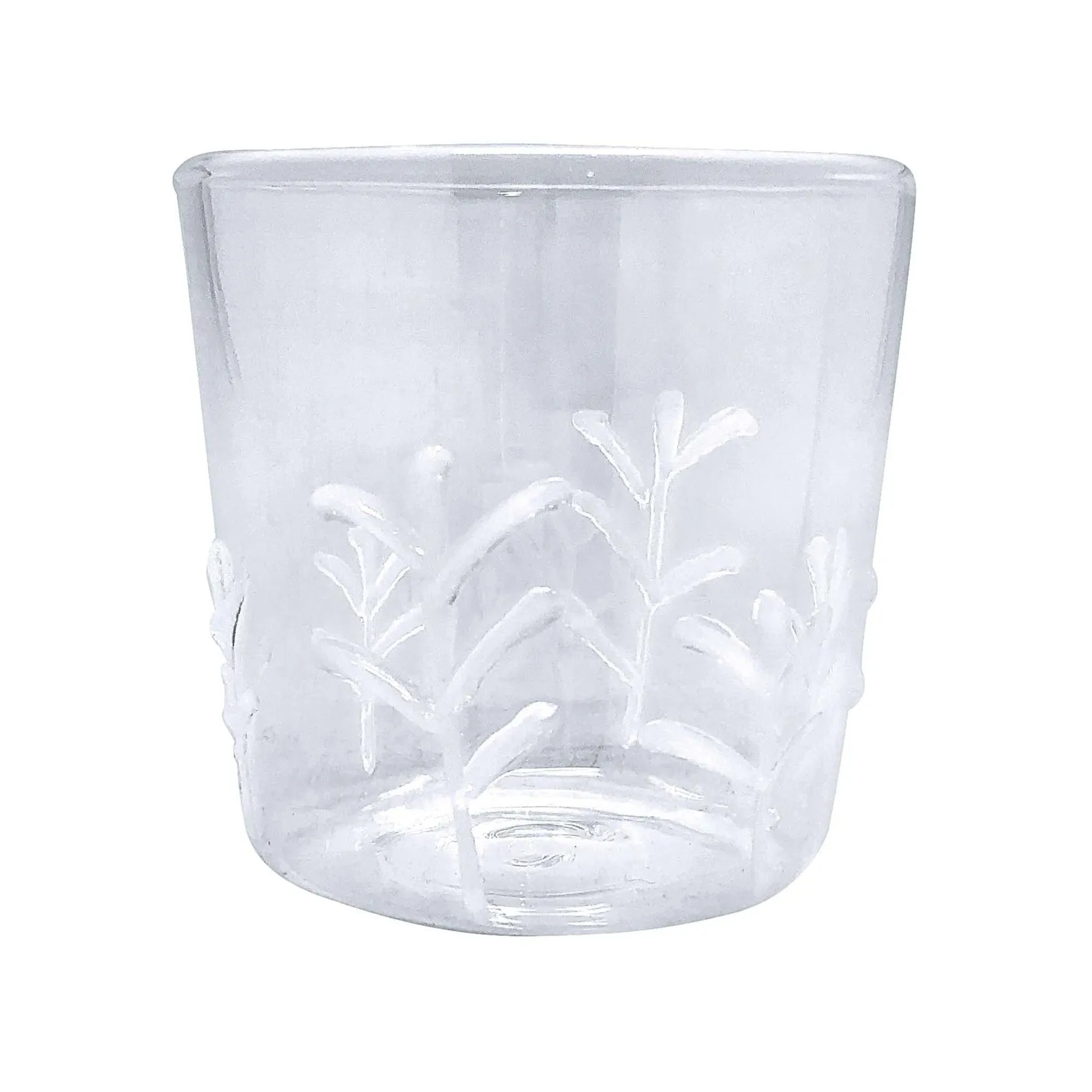 Applique White Branches Glassware
