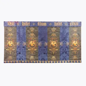Archive Altar Frontal in Blue/Green 'Bellini' with Blue 'Bellini' Orphreys and Embroidered Motifs