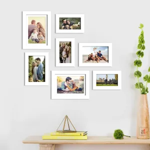 Art Street White Photo Frame Set of 7 for Home Decor (White, 4x6, 5x7, 6x8 Inches)