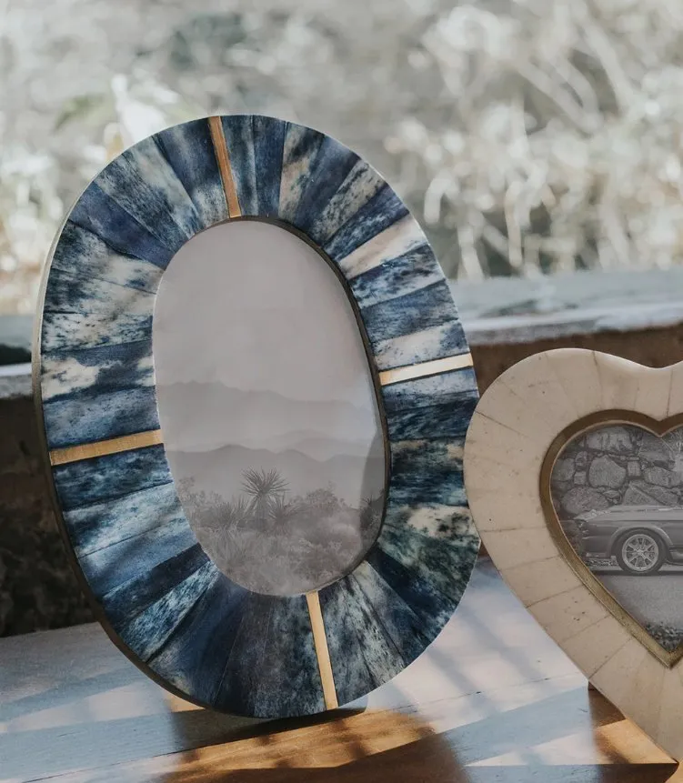 Artemis Indigo Oval Picture Frame - 4x6