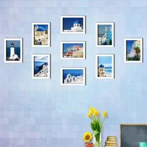 ArtzFolio Wall Photo Frame D164 | Wall Photo Frame Collage for Living Room | Picture Frames Home & Wall Decoration | White | Set of 9 Units | 5x7inch