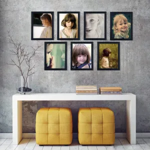 ArtzFolio Wall Photo Frame D230 | Wall Photo Frame Collage for Living Room | Picture Frames Home & Wall Decoration | Black | Set of 7 Units | 6x8inch