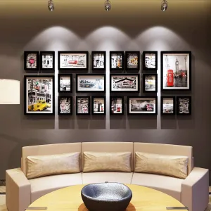 ArtzFolio Wall Photo Frame D59 | Wall Photo Frame Collage for Living Room | Picture Frames Home & Wall Decoration | Black | Set of 20 Units | 5x7-14 Unit | 6x10-4 Unit | 8x10-2 Unit