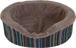 Aspenpet 27172 Pet Lounger, 18 in L, 14 in W, Oval, Twill Pattern, Orthopedic Polyurethane Foam Fill, Assorted :EA: QUANTITY: 1