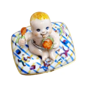 Baby Eating on Pillow