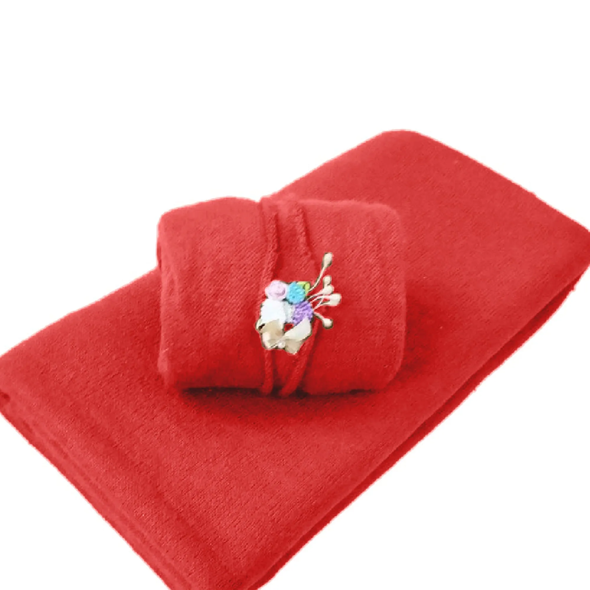 Babymoon Textured Stretchable Baby Photography Shoot Wrap Cloth With Hairband - Dark Peach