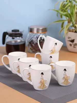 Barbie Coffee & Tea Mugs, 220ml, Set of 6 (354)