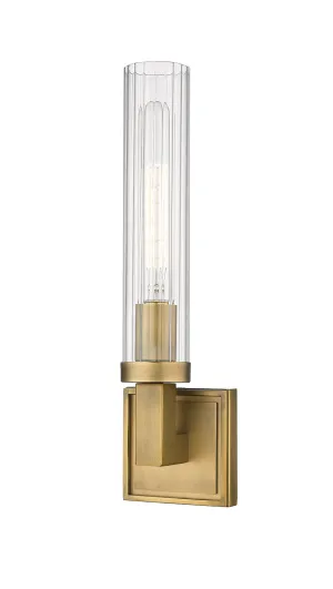 Beau 1-Light Wall Sconce in Rubbed Brass