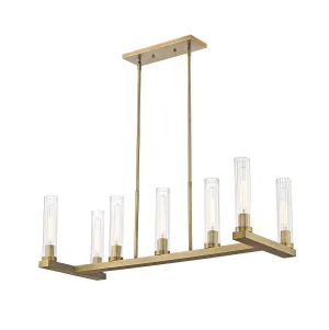 Beau Seven Light Island in Rubbed Brass