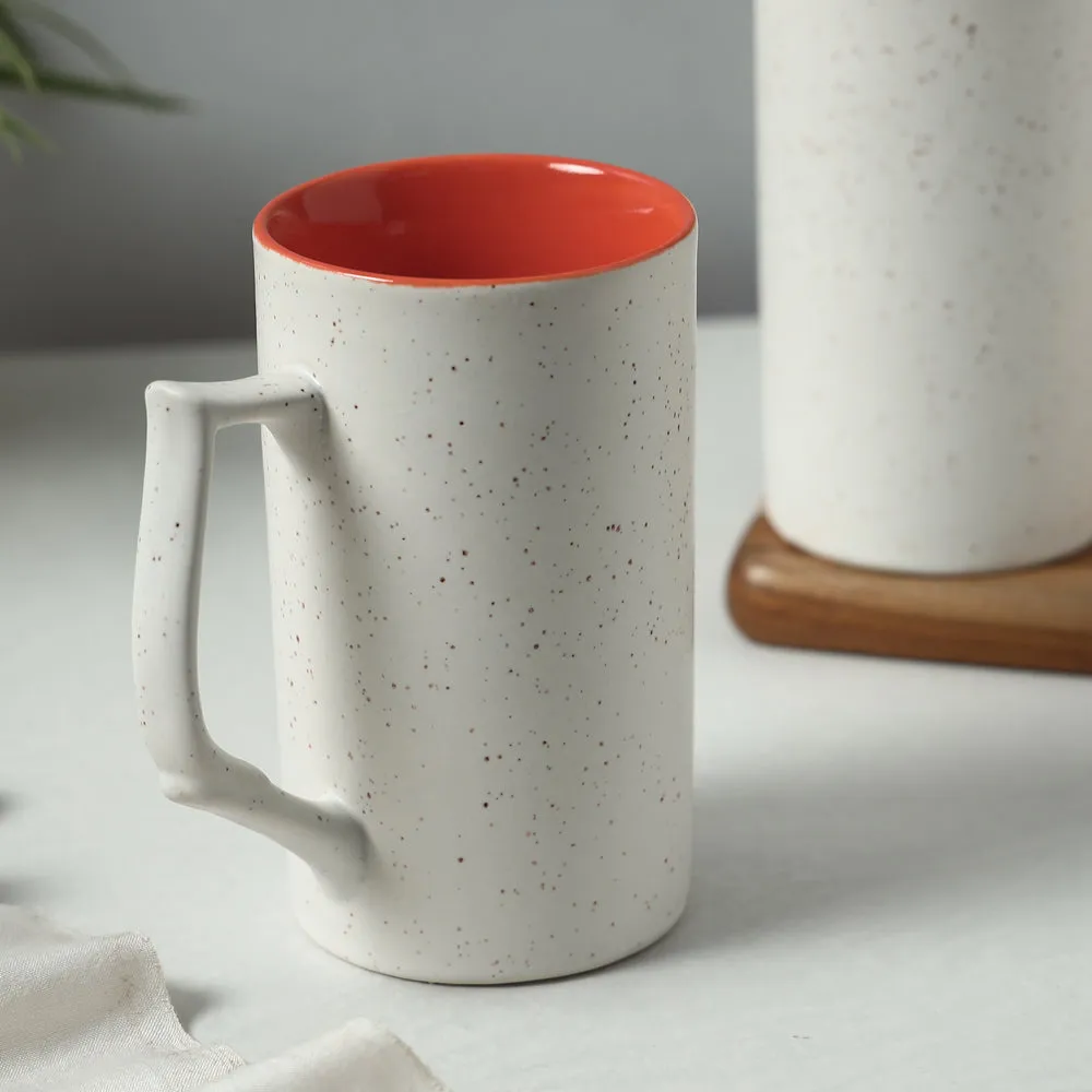 Black Matt Ceramic Mugs (Set of 2, 450 ml)