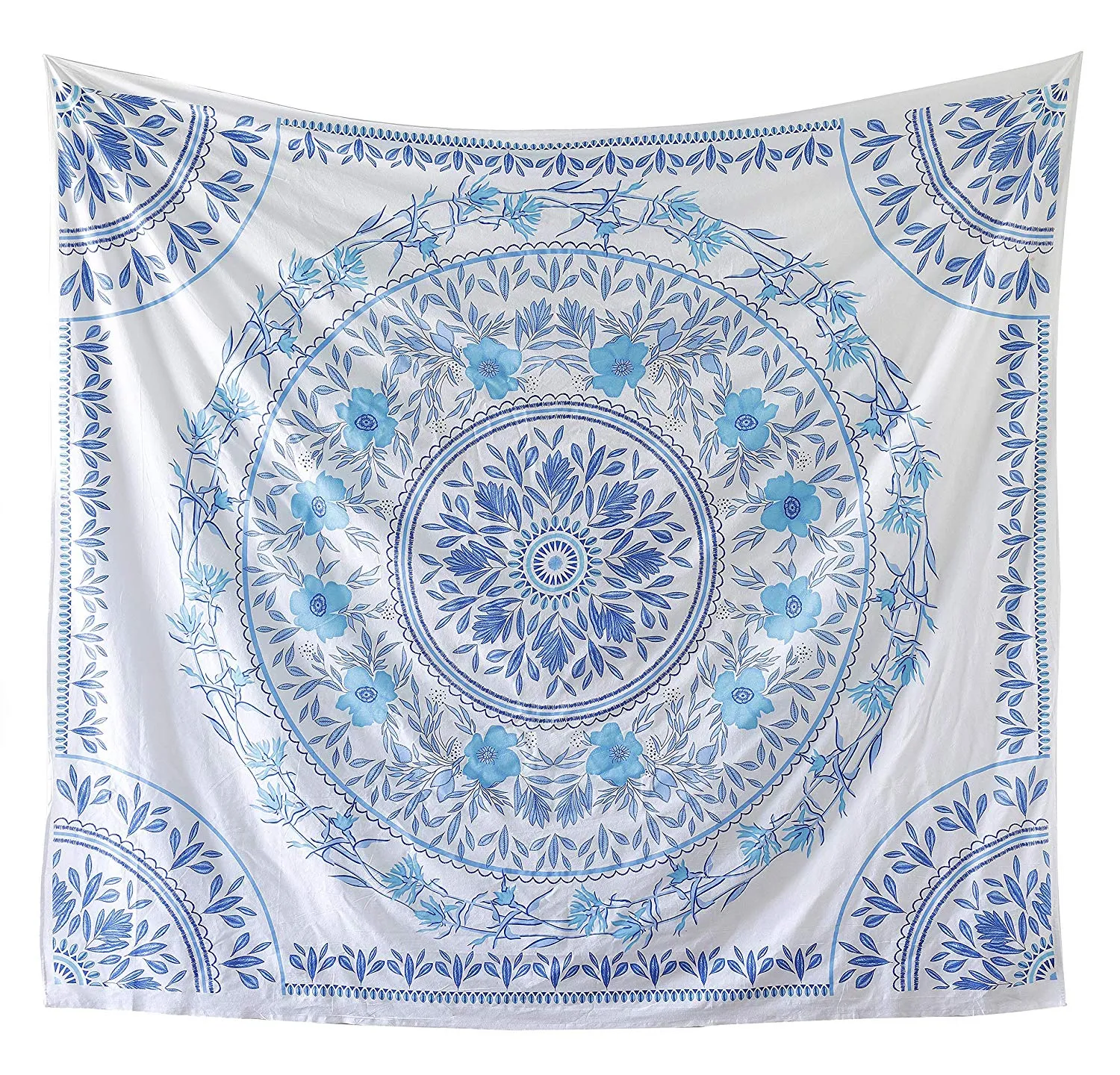 Blue Floral Tapestry