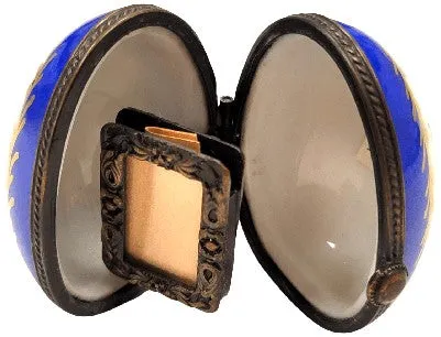 Blue Music Oval Picture Frame Inside Vert