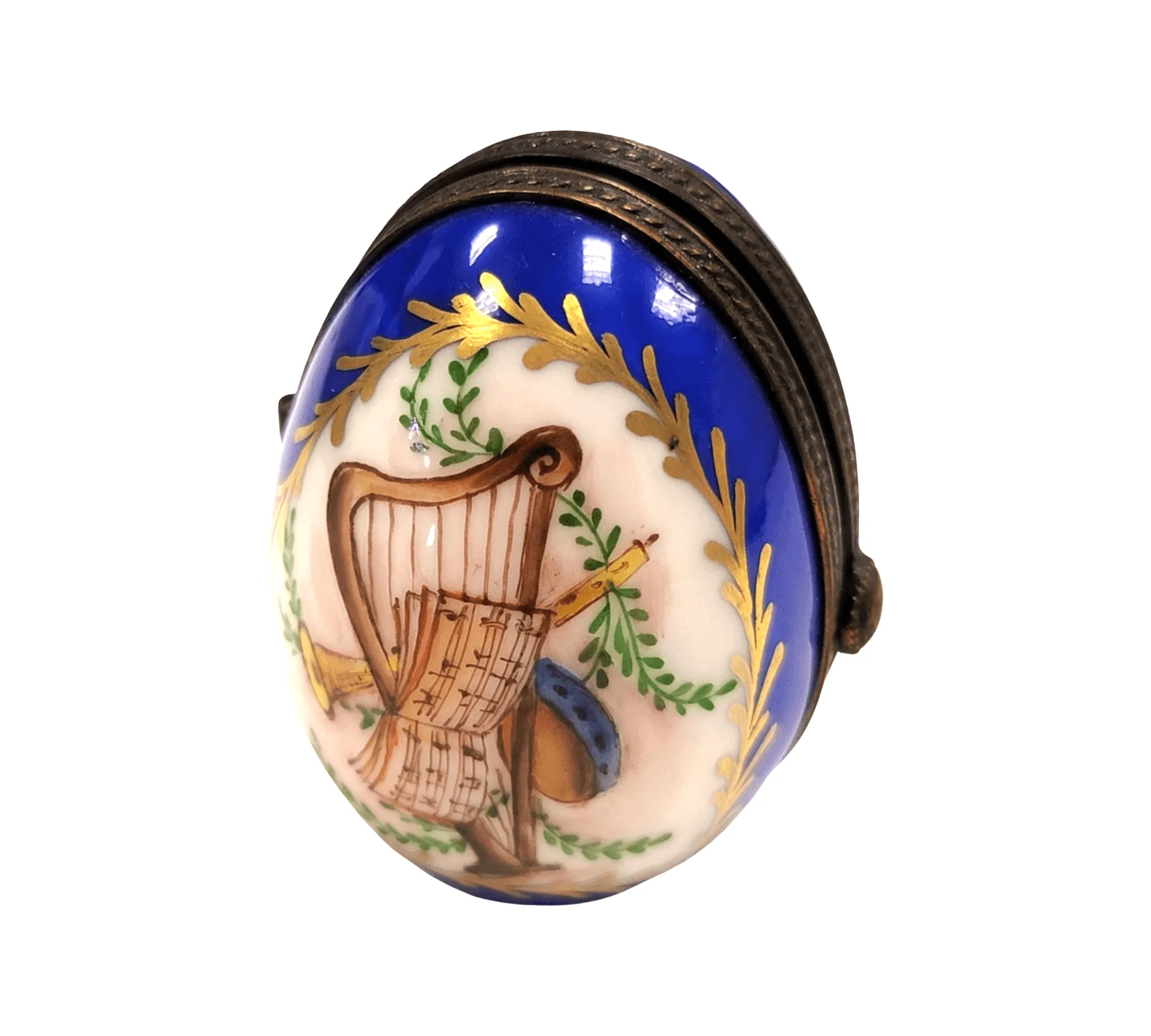 Blue Music Oval Picture Frame Inside Vert