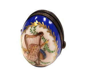 Blue Music Oval Picture Frame Inside Vert