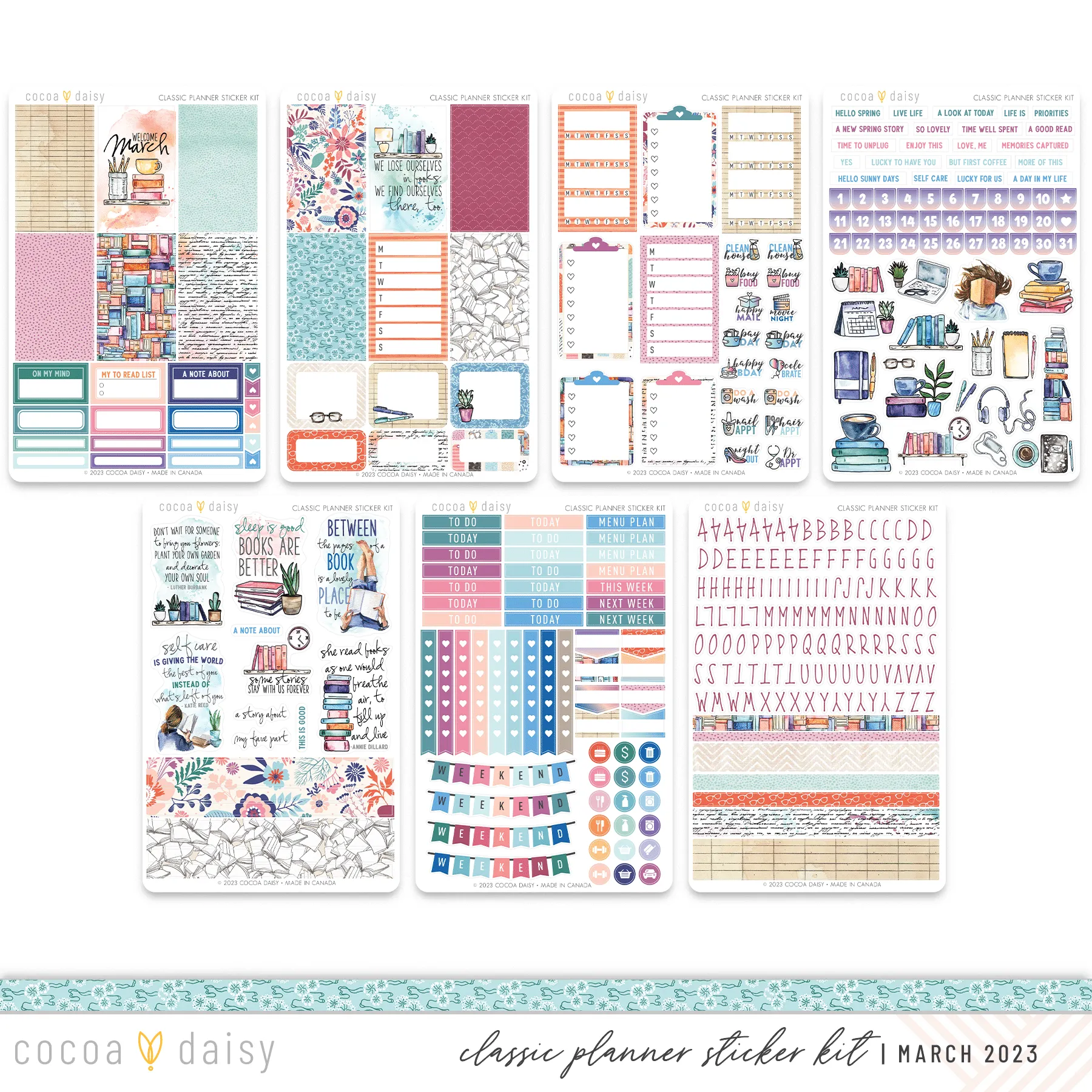 Bookish Classic Sticker Kit March 2023
