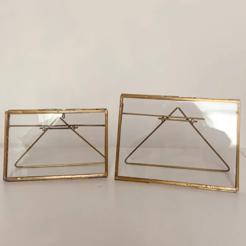 Brass Photo Frames Table Numbers (Free Standing) Wedding Stationery
