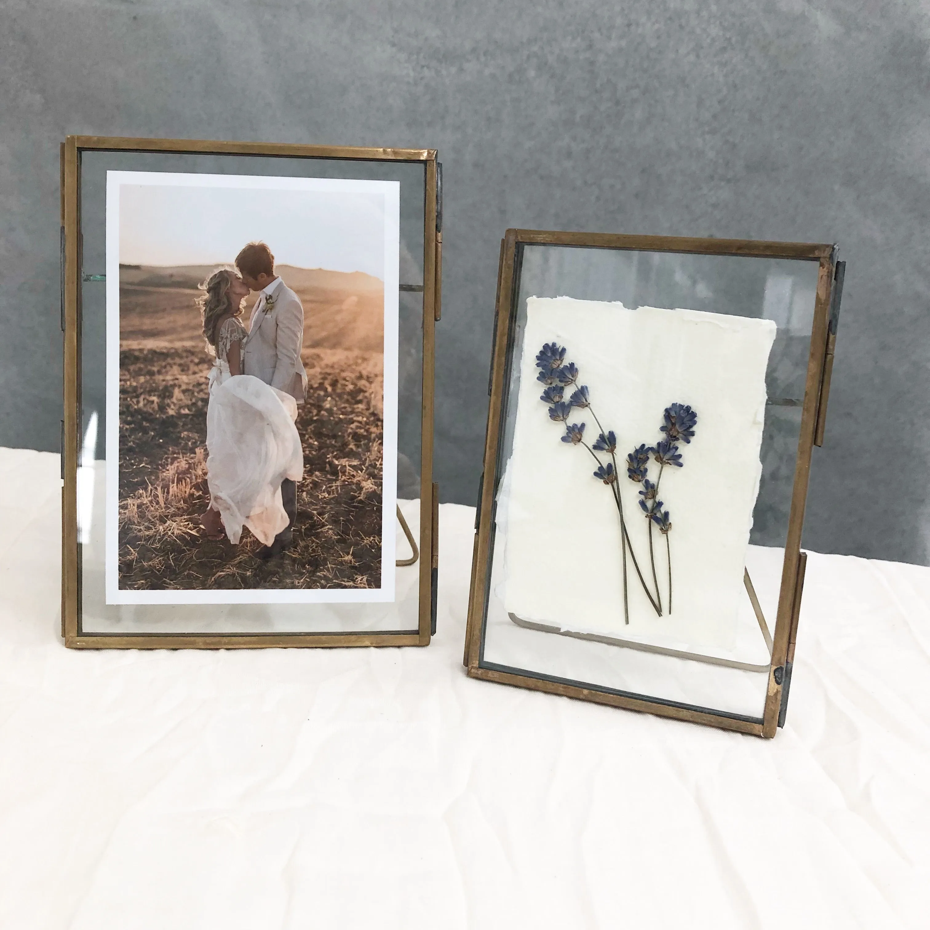 Brass Photo Frames Table Numbers (Free Standing) Wedding Stationery