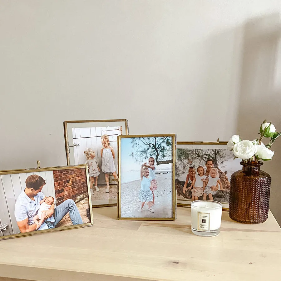 Brass Photo Frames Table Numbers (Free Standing) Wedding Stationery