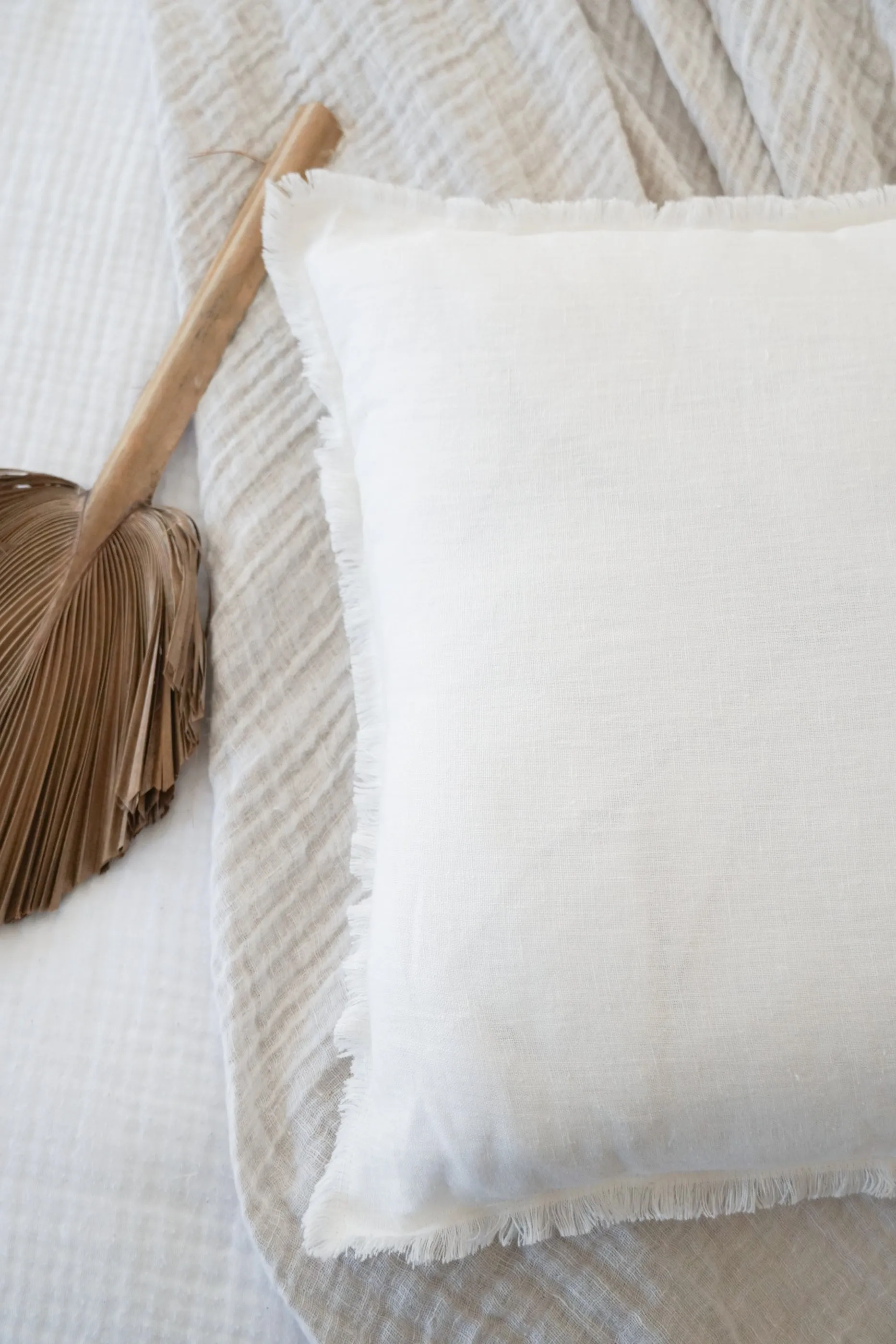 Bright White So Soft Linen Pillows