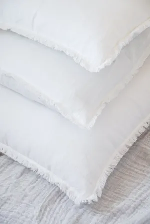Bright White So Soft Linen Pillows