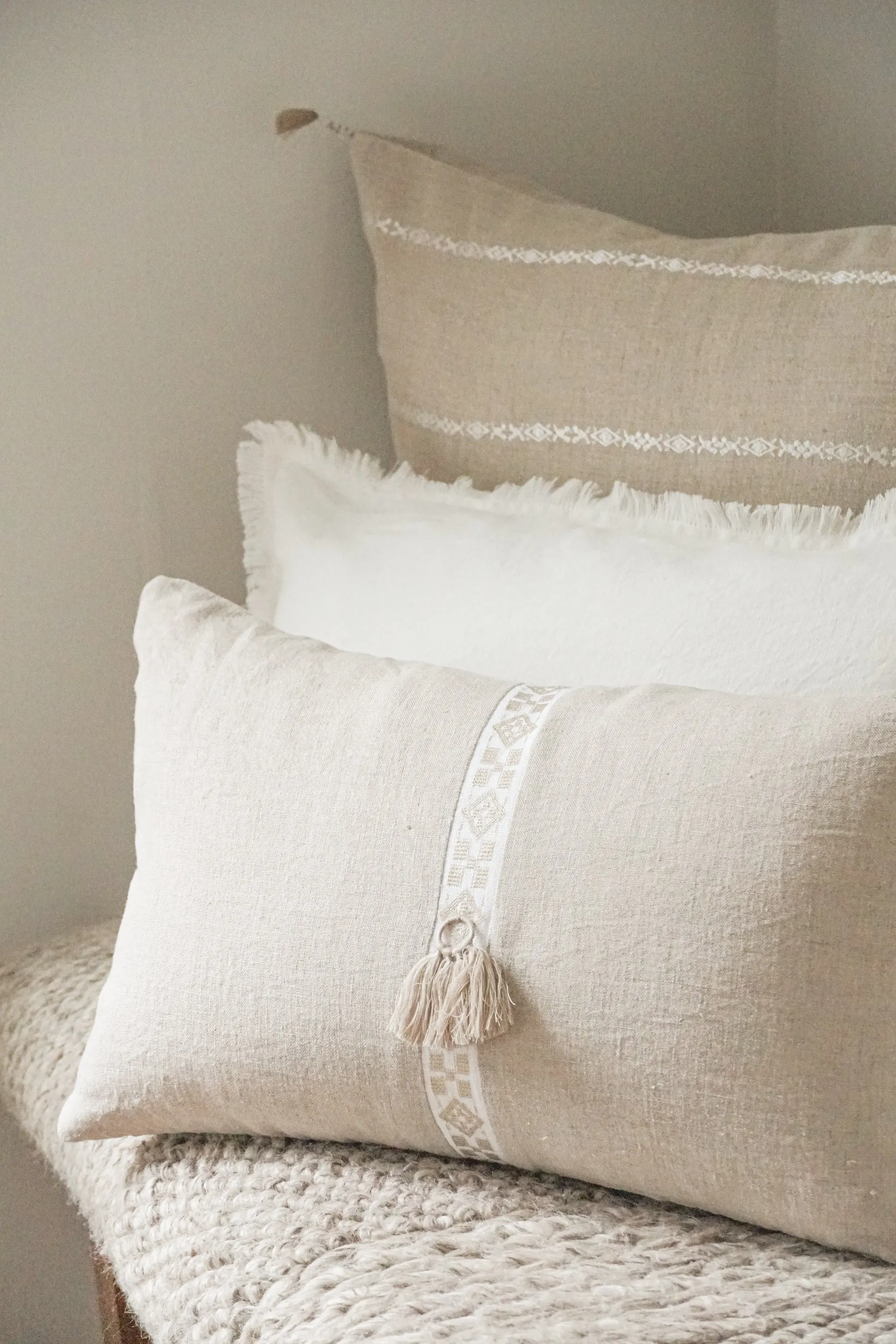 Bright White So Soft Linen Pillows