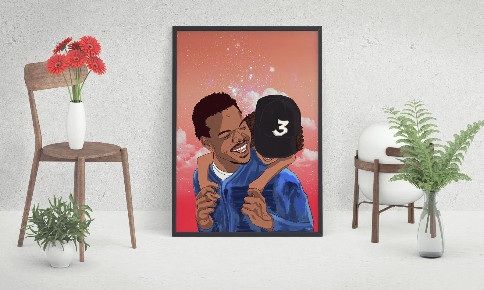 Chance The Rapper Poster, Custom Music Print, Music Poster, Custom Canvas, Home Decor, Wall Hangings, Chance Art